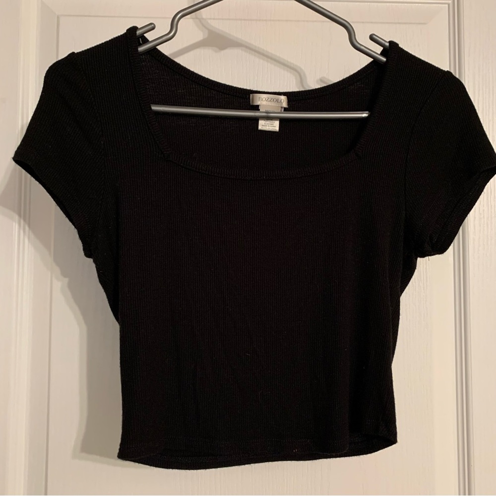 Bozzolo athletic square neck ribbed T-shirt